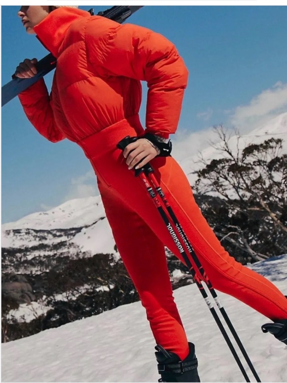 Free People FP Movement Small S downhill Diva ski suit orange - Picture 6 of 11
